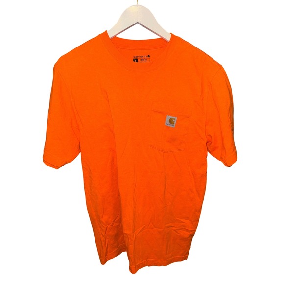 Carhartt Other - Carhartt Men's‎ Orange Loose Fit Short Sleeve Work T Shirt Size S
